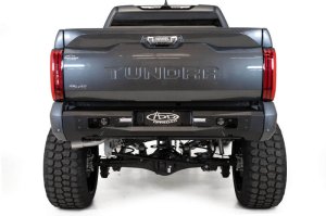 Toyota Tundra Bumper - Rear - Addictive Desert Designs - Stealth Fighter - Hammered Black Powder Coat with Satin Black Aluminum Accent Panels - `22-`27